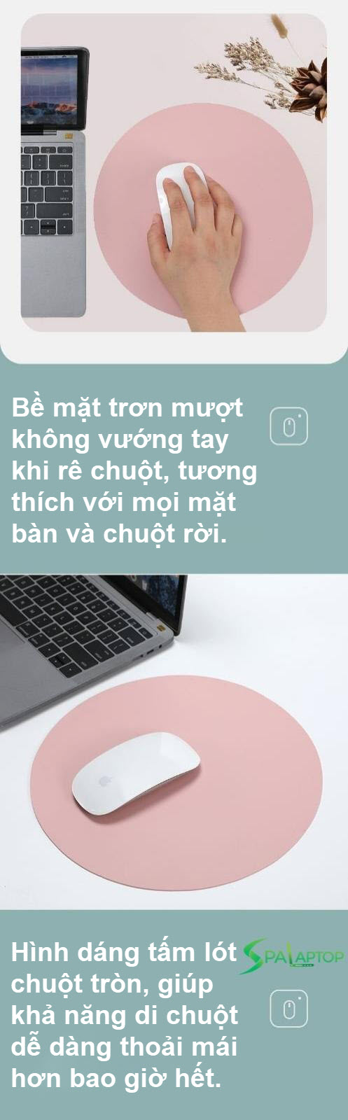 Tấm Lót Chuột Laptop Tròn